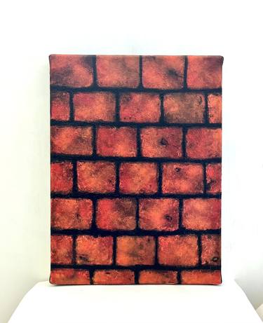 Textured brick wall painting thumb