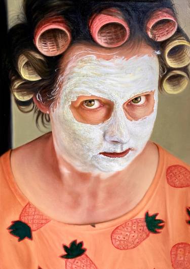 Original Realism Women Painting by Rene Cheng