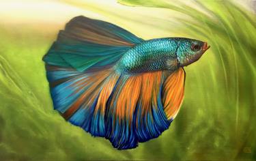 Original Figurative Fish Paintings by Rene Cheng
