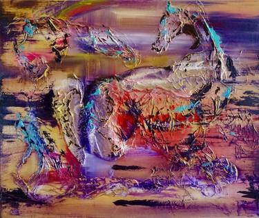 Original Abstract Expressionism Abstract Paintings by Rene Cheng