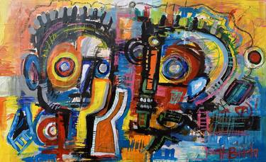 Original Abstract Expressionism Abstract Paintings by Ernest Budu