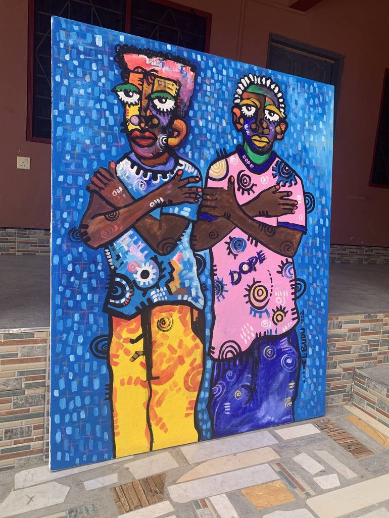 Original Abstract Painting by Ernest Budu