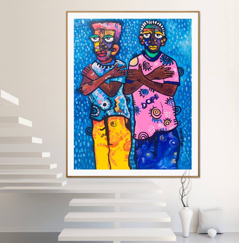 Original Conceptual Abstract Painting by Ernest Budu