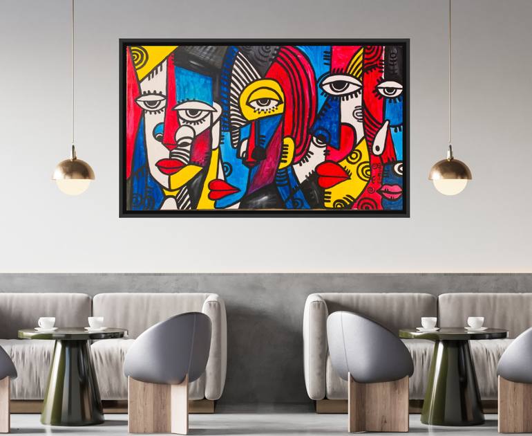 Original Abstract Expressionism Abstract Painting by Ernest Budu