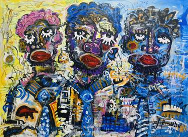 Original Abstract Mixed Media by Ernest Budu