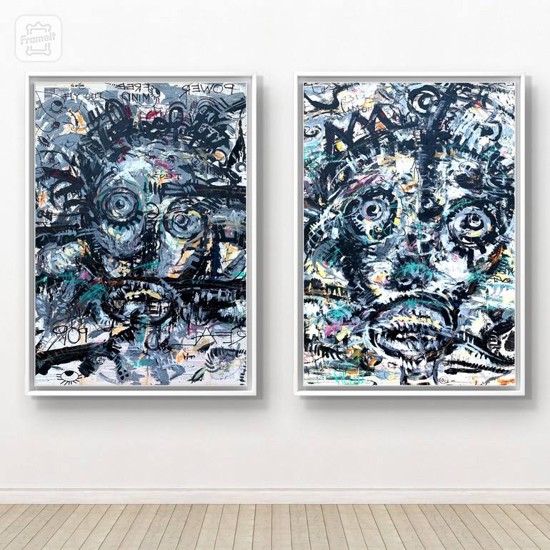 Original Street Art Abstract Mixed Media by Ernest Budu