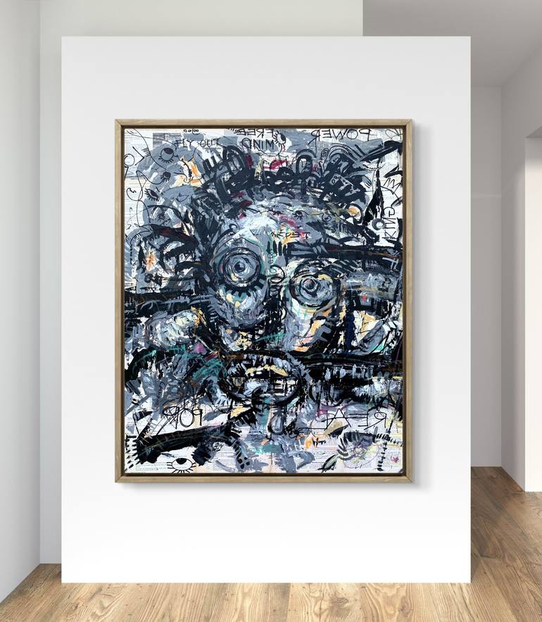 Original Street Art Abstract Mixed Media by Ernest Budu