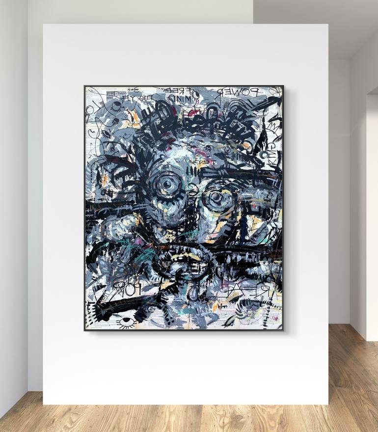Original Street Art Abstract Mixed Media by Ernest Budu