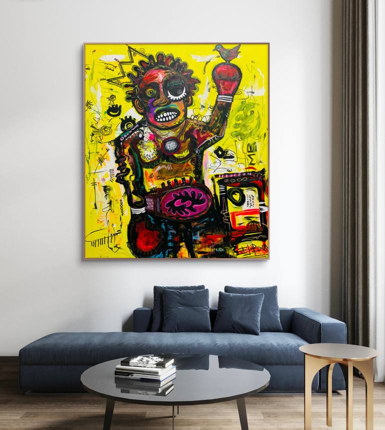 Original Abstract Love Painting by Ernest Budu