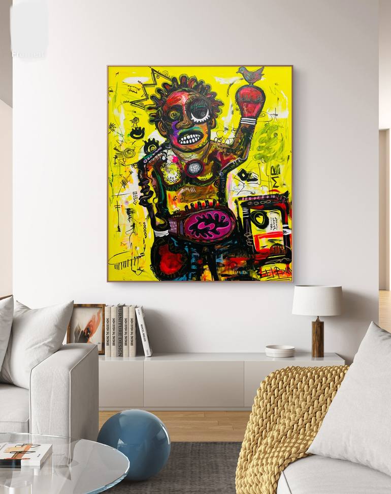 Original Abstract Love Painting by Ernest Budu