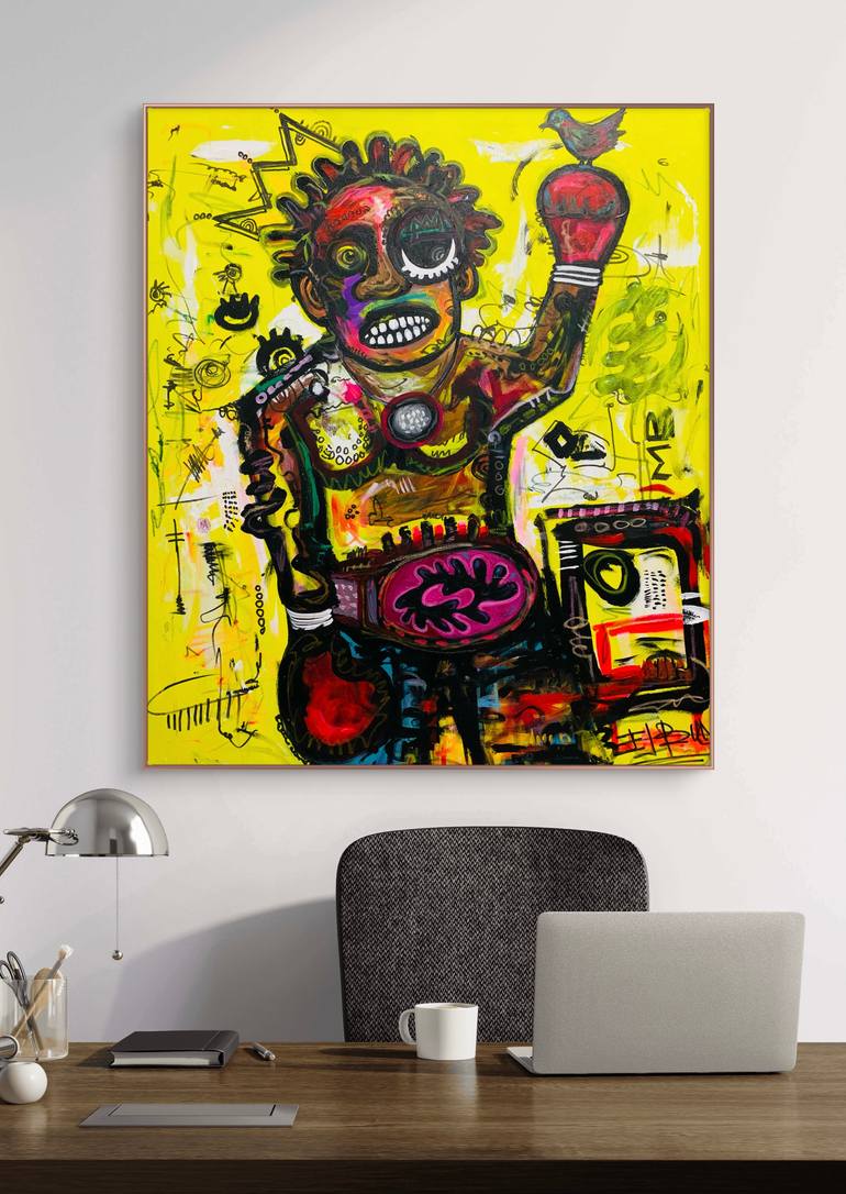 Original Abstract Love Painting by Ernest Budu