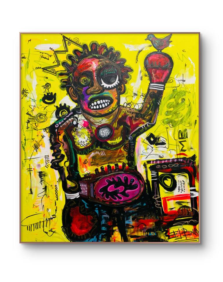 Original Abstract Love Painting by Ernest Budu