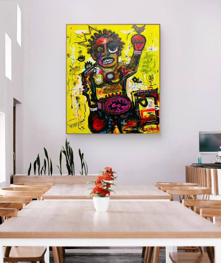 Original Abstract Love Painting by Ernest Budu
