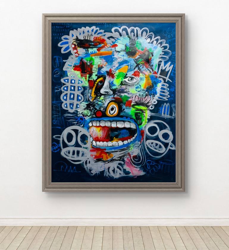 Original Abstract Expressionism Abstract Painting by Ernest Budu