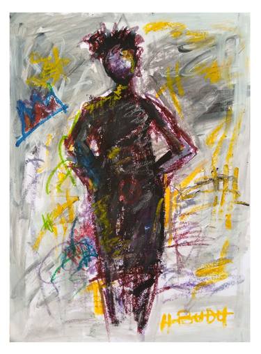 Original Figurative Abstract Paintings by Ernest Budu