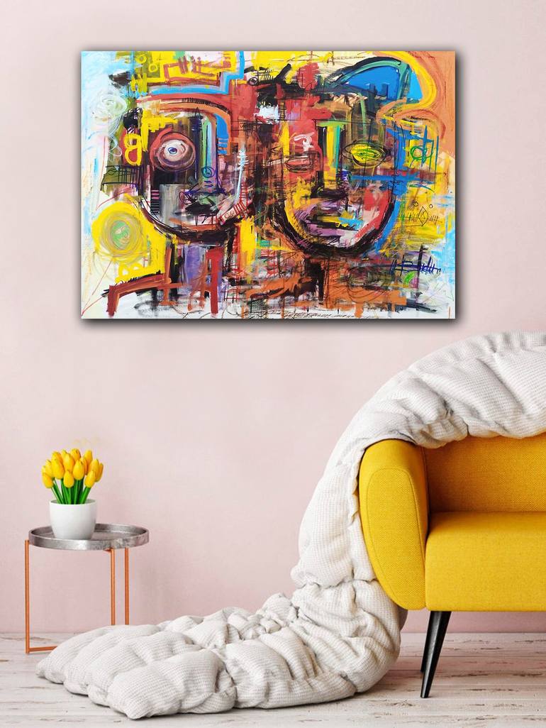 Original Street Art Abstract Painting by Ernest Budu