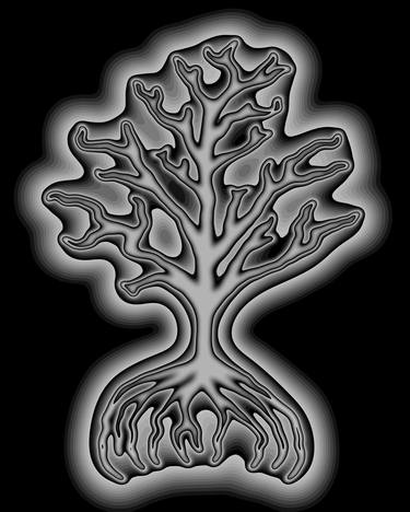 Print of Abstract Tree Digital by Bernard Werner