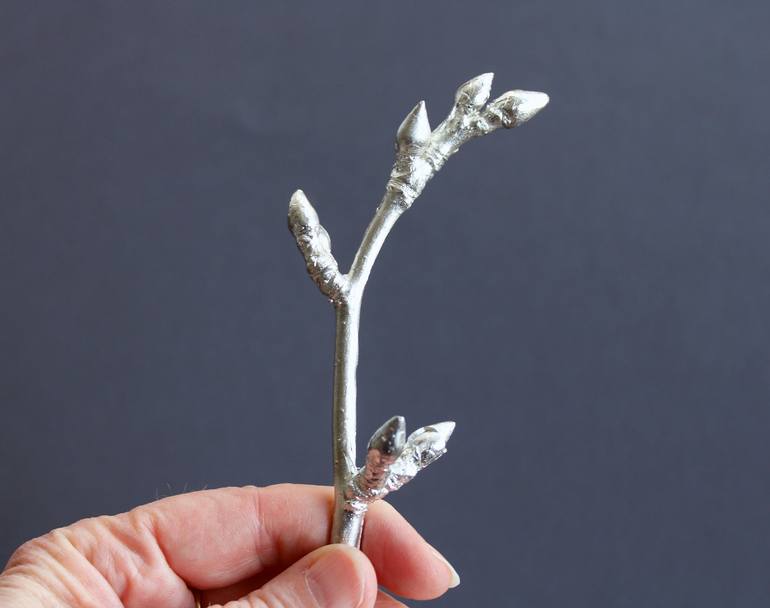 Original Modern Botanic Sculpture by Mariann Leuenberger