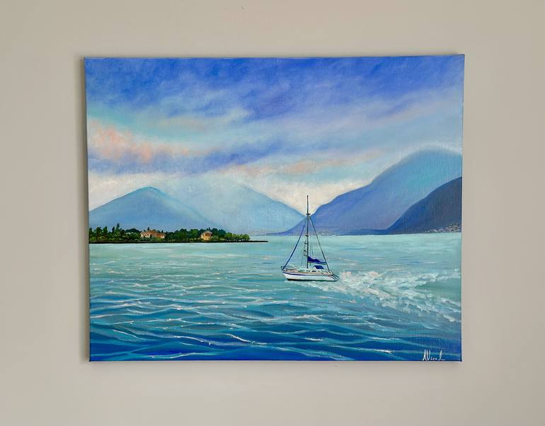 Original Expressionism Seascape Painting by Alisya  Vio