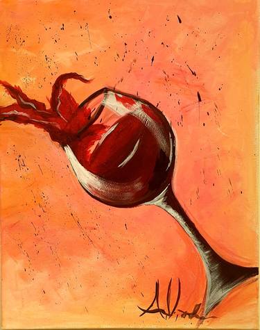 Original Expressionism Food & Drink Paintings by Alisya Vio