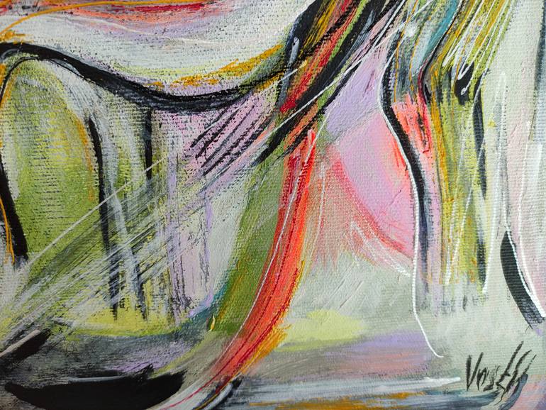 Original Abstract People Painting by Elena Vostryakova