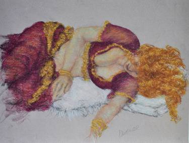 Original Figurative Women Drawings by Merrilyn Duzy