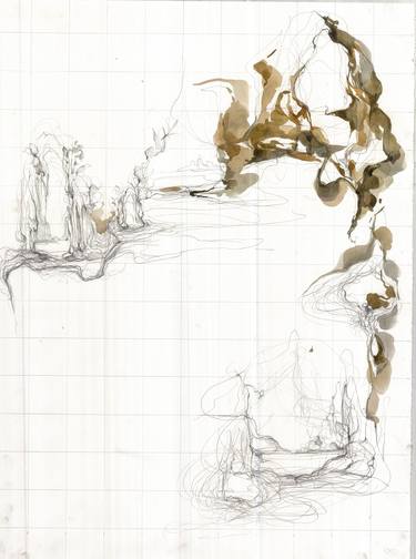 Original Surrealism Abstract Drawing by Maya Kamaeva