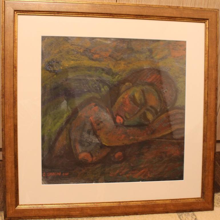 Original Expressionism Nude Painting by Serge Gavrilita