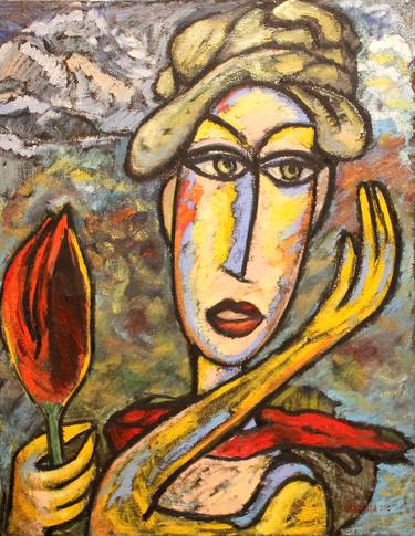 Original Expressionism Women Paintings by Serge Gavrilita