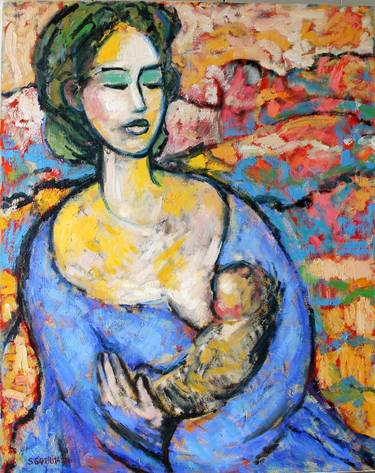 Original Expressionism Family Paintings by Serge Gavrilita