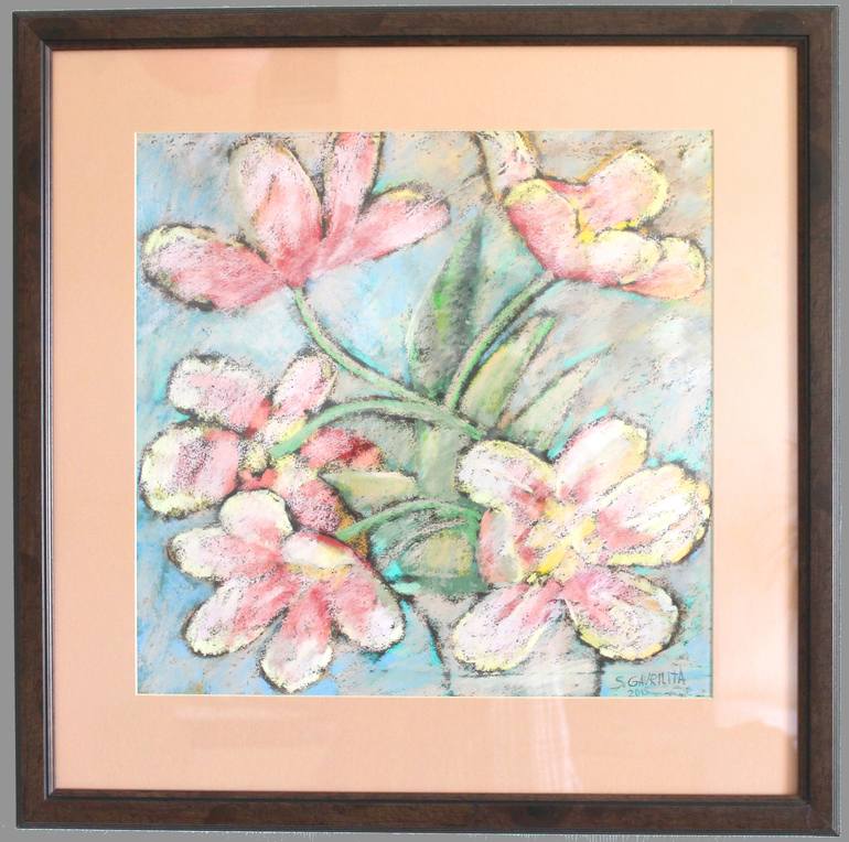 Original Expressionism Floral Painting by Serge Gavrilita