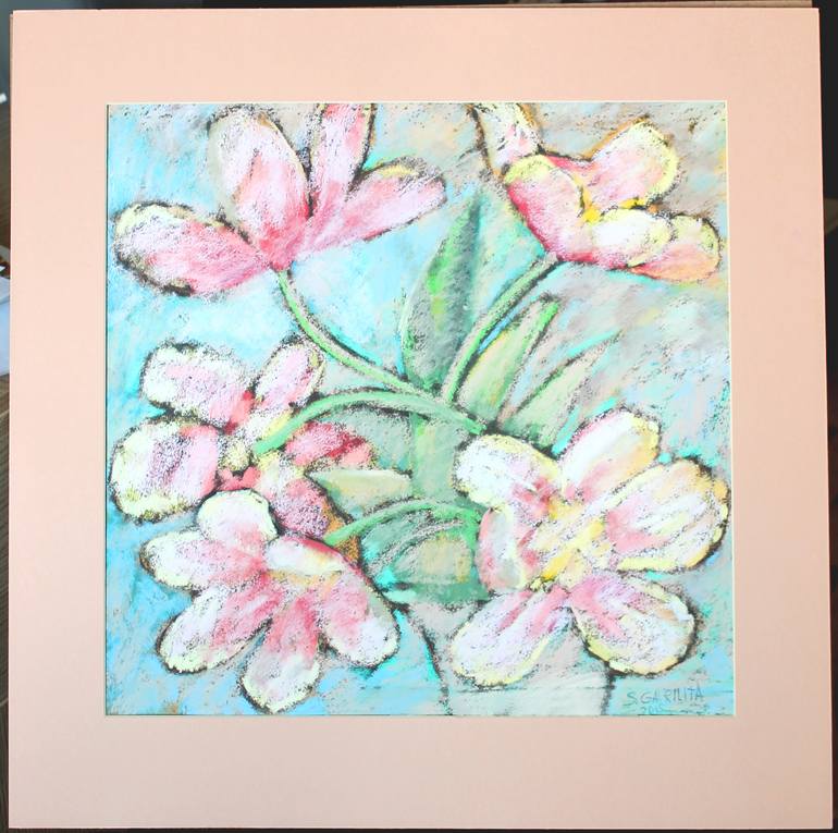 Original Expressionism Floral Painting by Serge Gavrilita