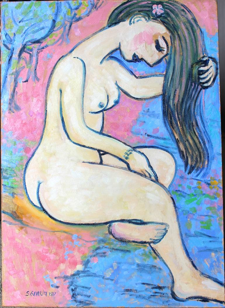 Original Figurative Erotic Painting by Serge Gavrilita