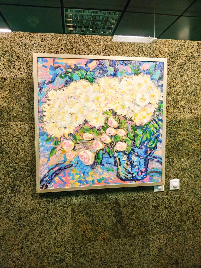 Original Impressionism Floral Painting by Serge Gavrilita