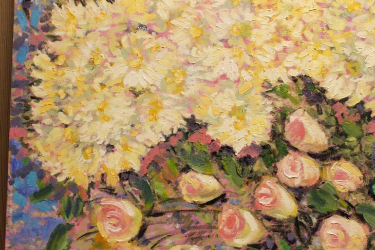 Original Impressionism Floral Painting by Serge Gavrilita