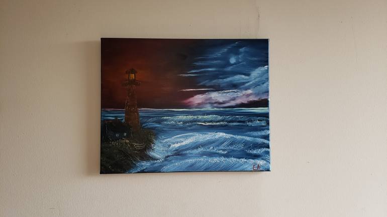 Original Impressionism Seascape Painting by Elmira Onagh