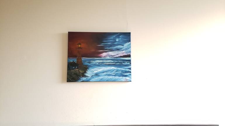 Original Impressionism Seascape Painting by Elmira Onagh