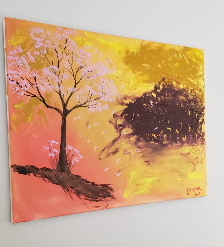 Original Abstract Landscape Painting by Elmira Onagh