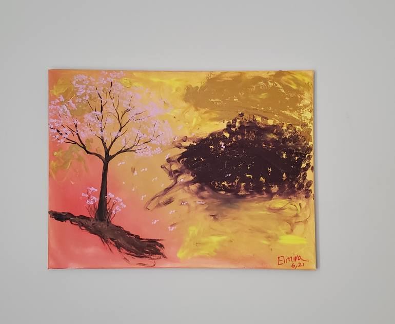 Original Abstract Landscape Painting by Elmira Onagh