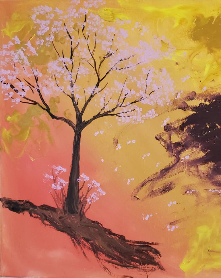 Original Abstract Landscape Painting by Elmira Onagh