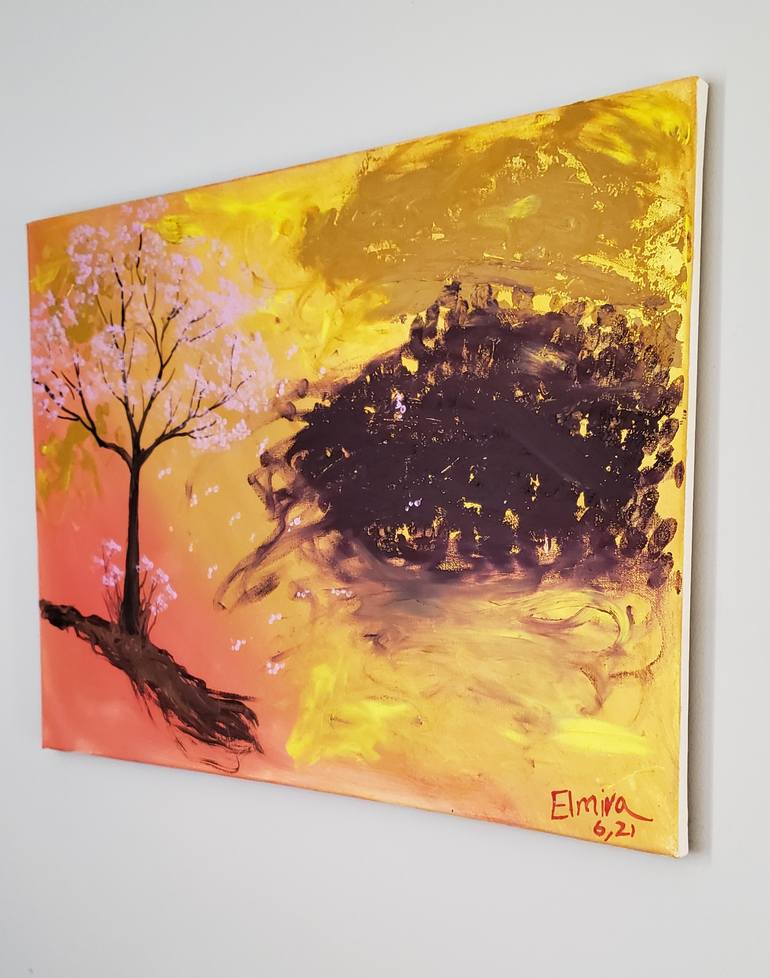 Original Abstract Landscape Painting by Elmira Onagh