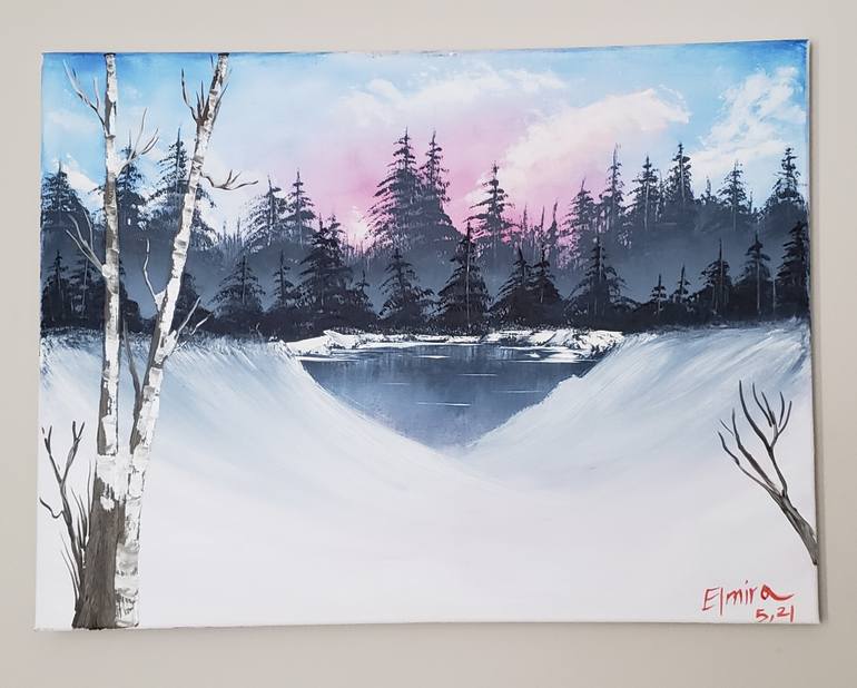 Original Impressionism Landscape Painting by Elmira Onagh