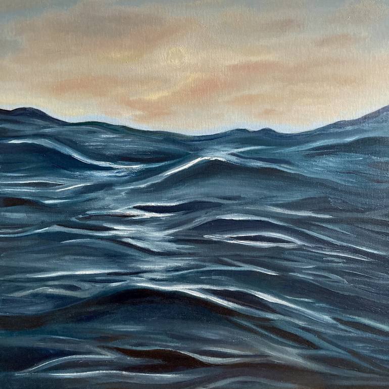 Seascape Painting, Dark Ocean Art, Painting On Canvas Painting by ...