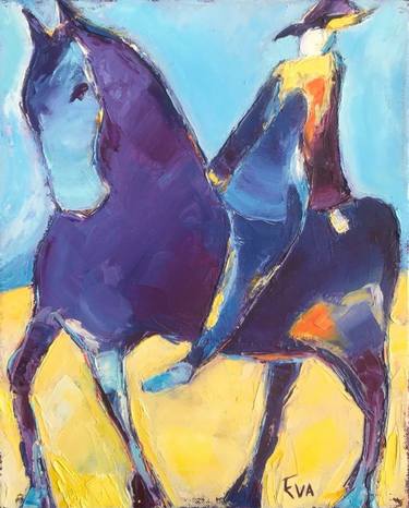 Original Expressionism Horse Paintings by Eva Carta