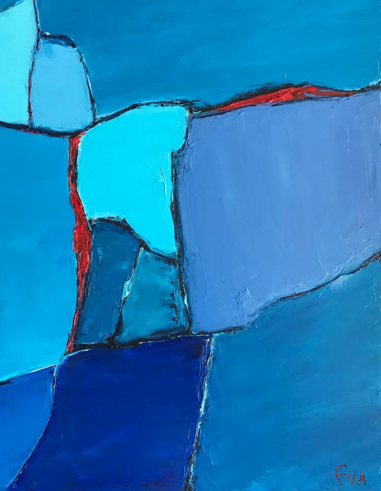 Original Abstract Expressionism Abstract Painting by Eva Carta