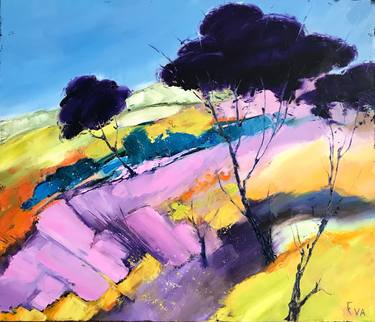 Original Abstract Landscape Paintings by Eva Carta