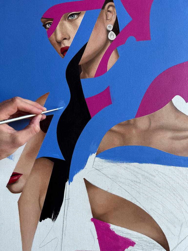 Original Abstract Women Painting by Hilton Owen