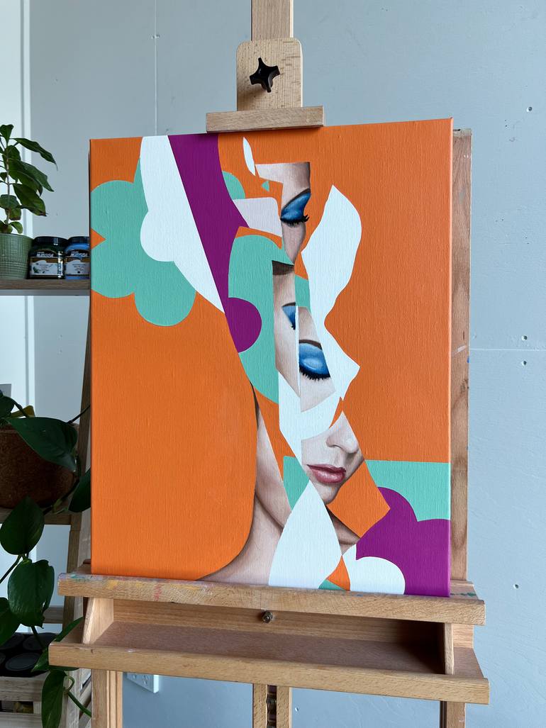 Original Abstract People Painting by Hilton Owen