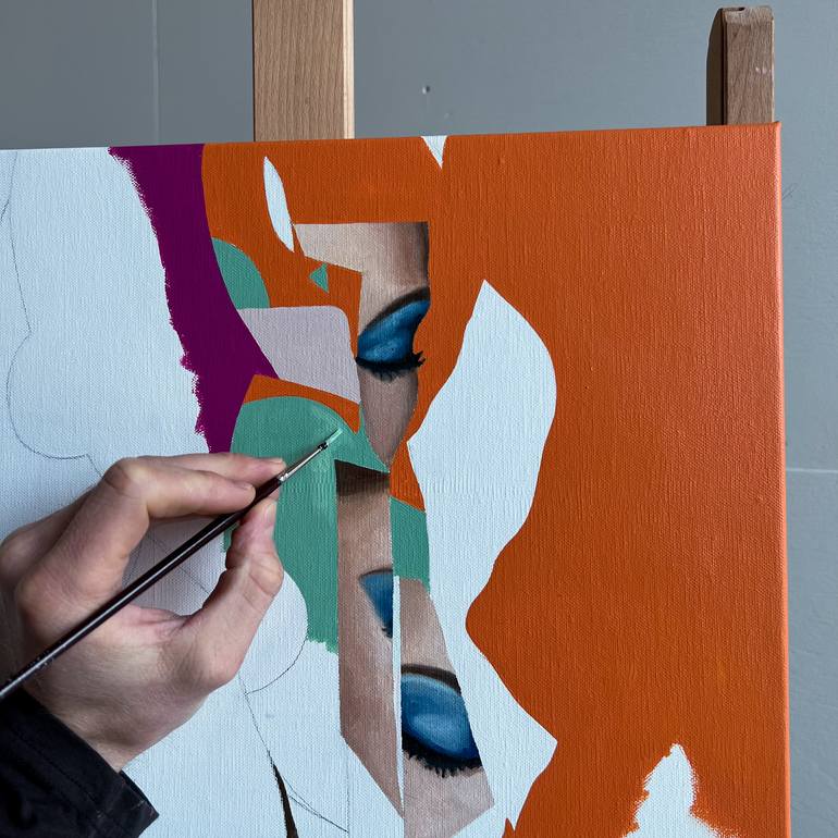 Original Abstract People Painting by Hilton Owen