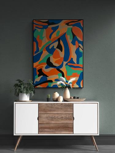 Original Modern Abstract Paintings by Filadelfa Rodriguez